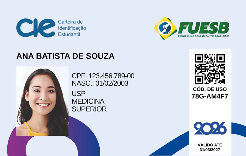 Carteirinha de estudante digital Só Meia Entrada, válida em 2026