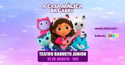 A Casa Mágica da Gabby em Recife - Teatro Barreto Júnior