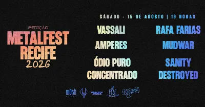 METAL FEST RECIFE 2026 - 8ª EDIÇÃO