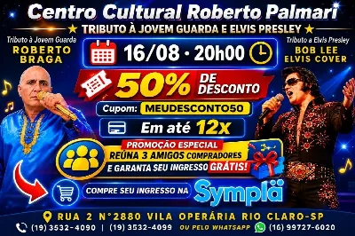 Tributo a jovem guarda e a Elvis Presley com Roberto Braga e Bob Lee