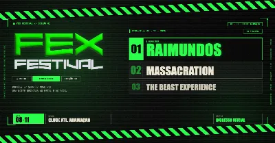 Fex Festival no Aramaçan com Raimundos, Massacration e The Beast Experience (cover Iron Maiden)