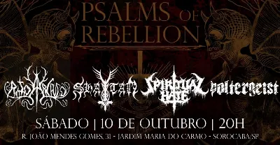 PSALMS OF REBELLION com: SPIRITUAL HATE, SHAYTAN, RITO ARCAICO E POLTERGEIST no The Devil´s Pub