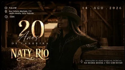 NATY RIO 20 ANOS DE CARREIRA (Ao Vivo) | SEXTA (14/08) | 19h