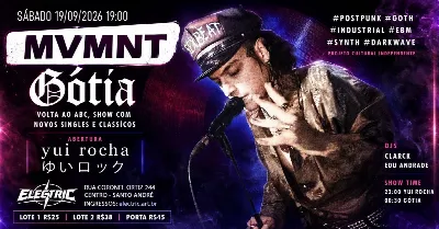 Movement apresenta show Gótia + Yui Rocha ao vivo no Electric