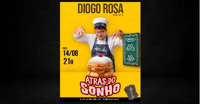Diogo Rosa - Atrás do Sonho - Sexta 14 de Agosto às 21:00 - Joker Comedy Bar VV