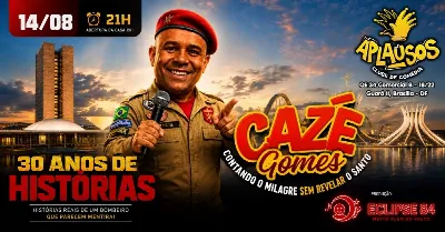Cazé Gomes em CONTANDO O MILAGRE SEM REVELAR O SANTO - Comédia stand-up