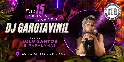 DJ GAROTA VINIL - ESPECIAL LULU SANTOS E PARALAMAS DO SUCESSO