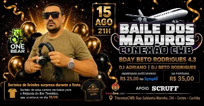 SÁBADO | 15/08 BAILE DOS MADUROS BDAY DO PRODUTOR