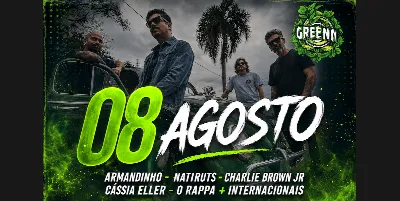 Banda GREENN, Rock( JF ) CHARLIE BRWN JR-ARMANDINHO-NATIRUTS -CASSIA ELLER-O RAPPA + INTERNACIONAIS