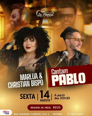 MARLUA E CRISTIAN BISPO CANTAM PABLO
