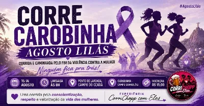 CorriChopp Com Elas - No Corre Carobinha | Agosto Lilás