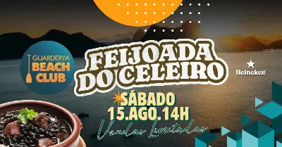 INGRESSOS: FEIJOADA DO CELEIRO 1° EDIÇÃO | GUARDERYA BEACH CLUB - NITERÓI RJ
