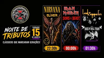 Noite de Tributos! Nirvana | Iron Maiden | Led Zeppelin