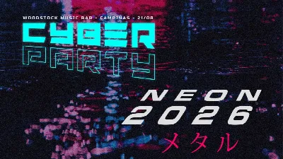 CyberParty Neon 2026|Nu Metal e Metalcore