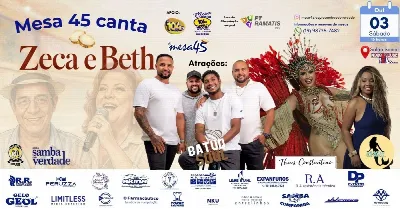 Mesa 45 canta Zeca e Beth